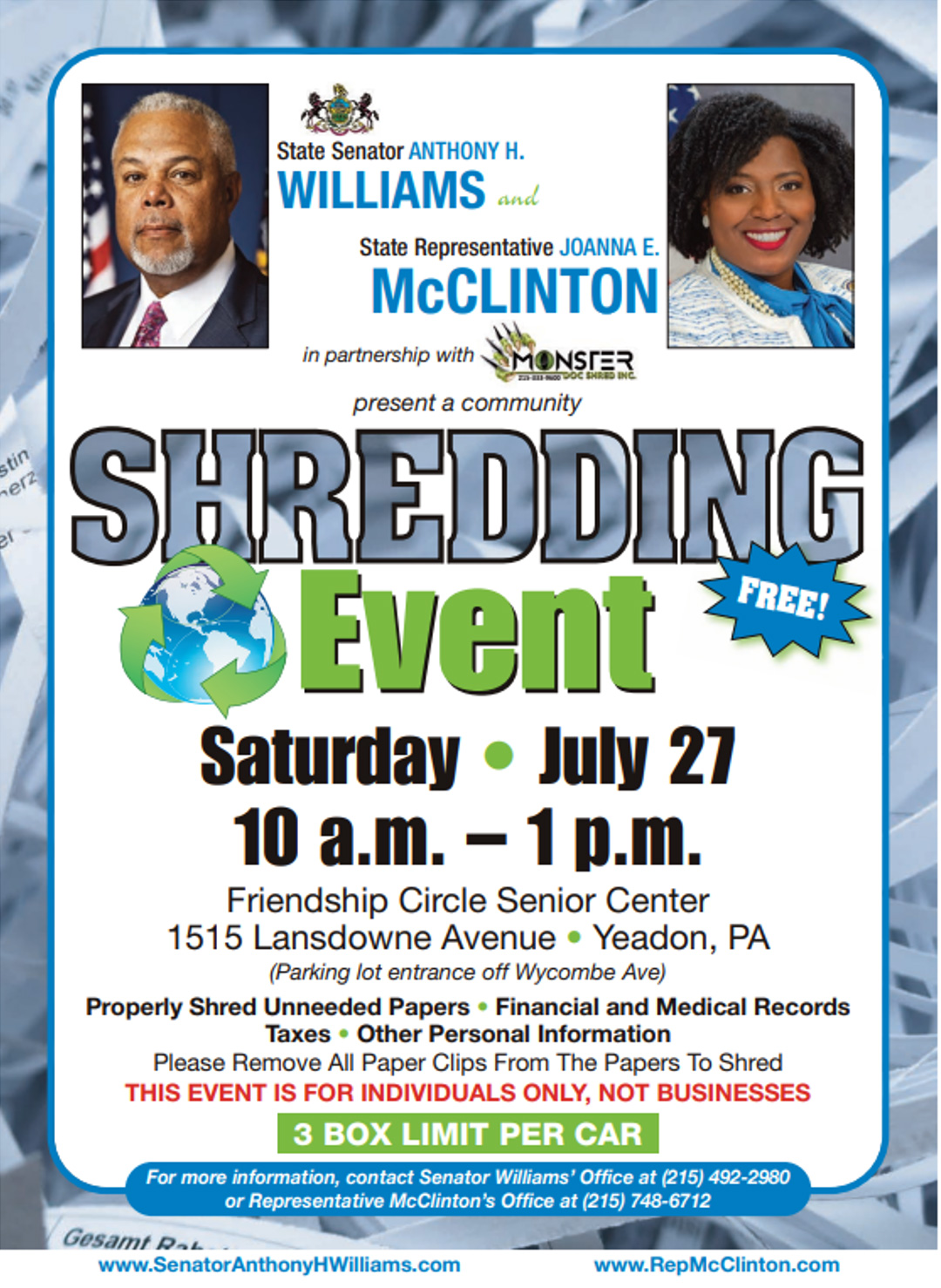 Shredding Event - July 27, 2024